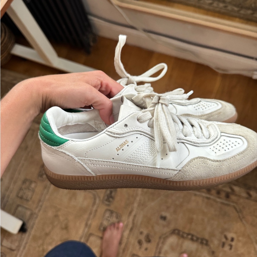 ALOHAS White and Green Sneakers